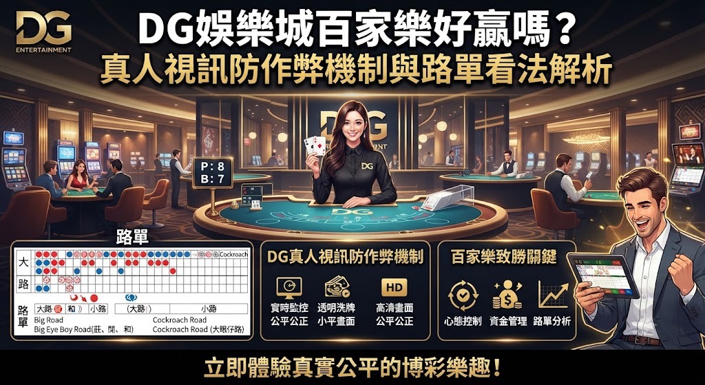 立即檢視 DG 娛樂城防作弊機制，安心享受百家樂樂趣