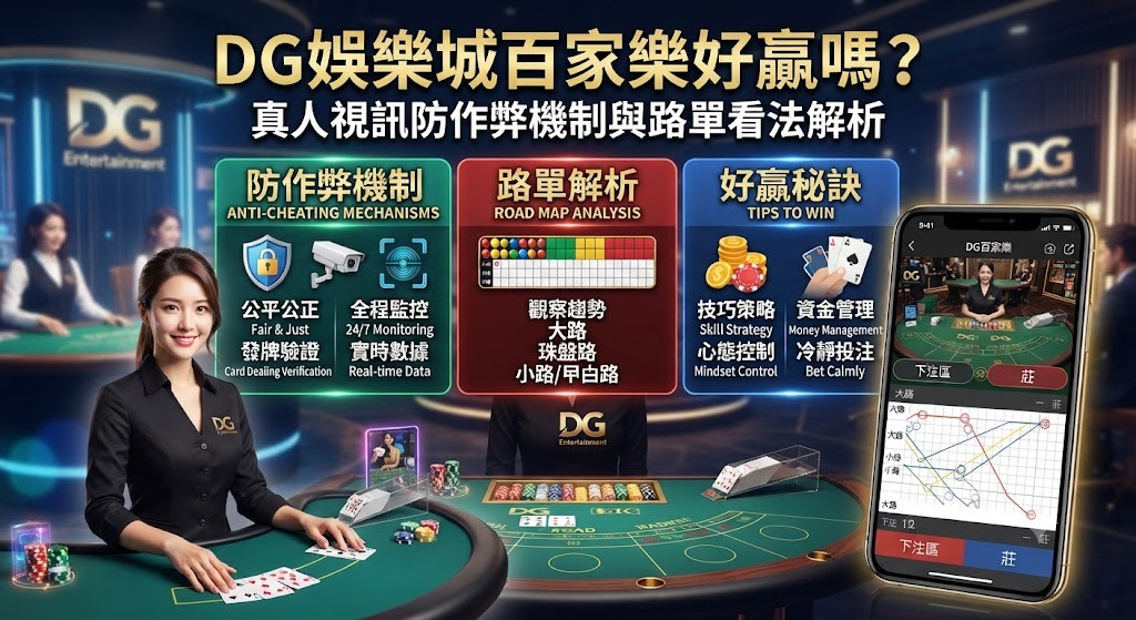 立即檢視 DG 娛樂城防作弊機制,安心享受百家樂樂趣